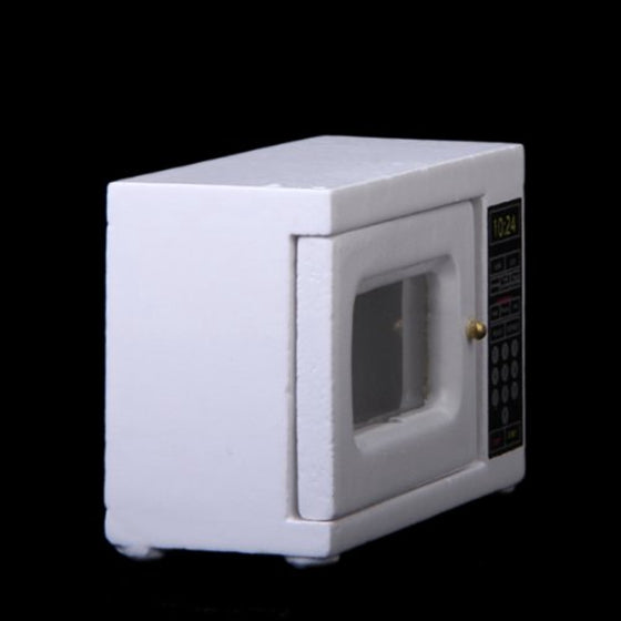 New Microwave 1: 12 Scale miniature for doll house (white)